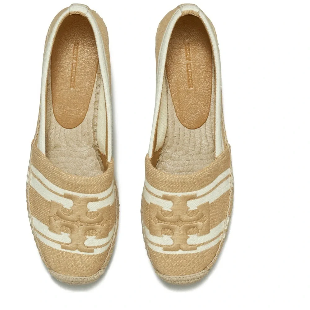 Tory Burch canvas logo espadrilles